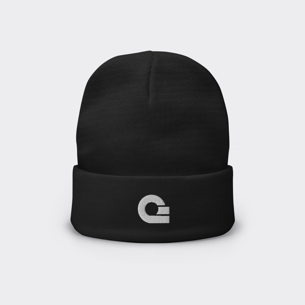 Dark Mode Embroidered Beanie